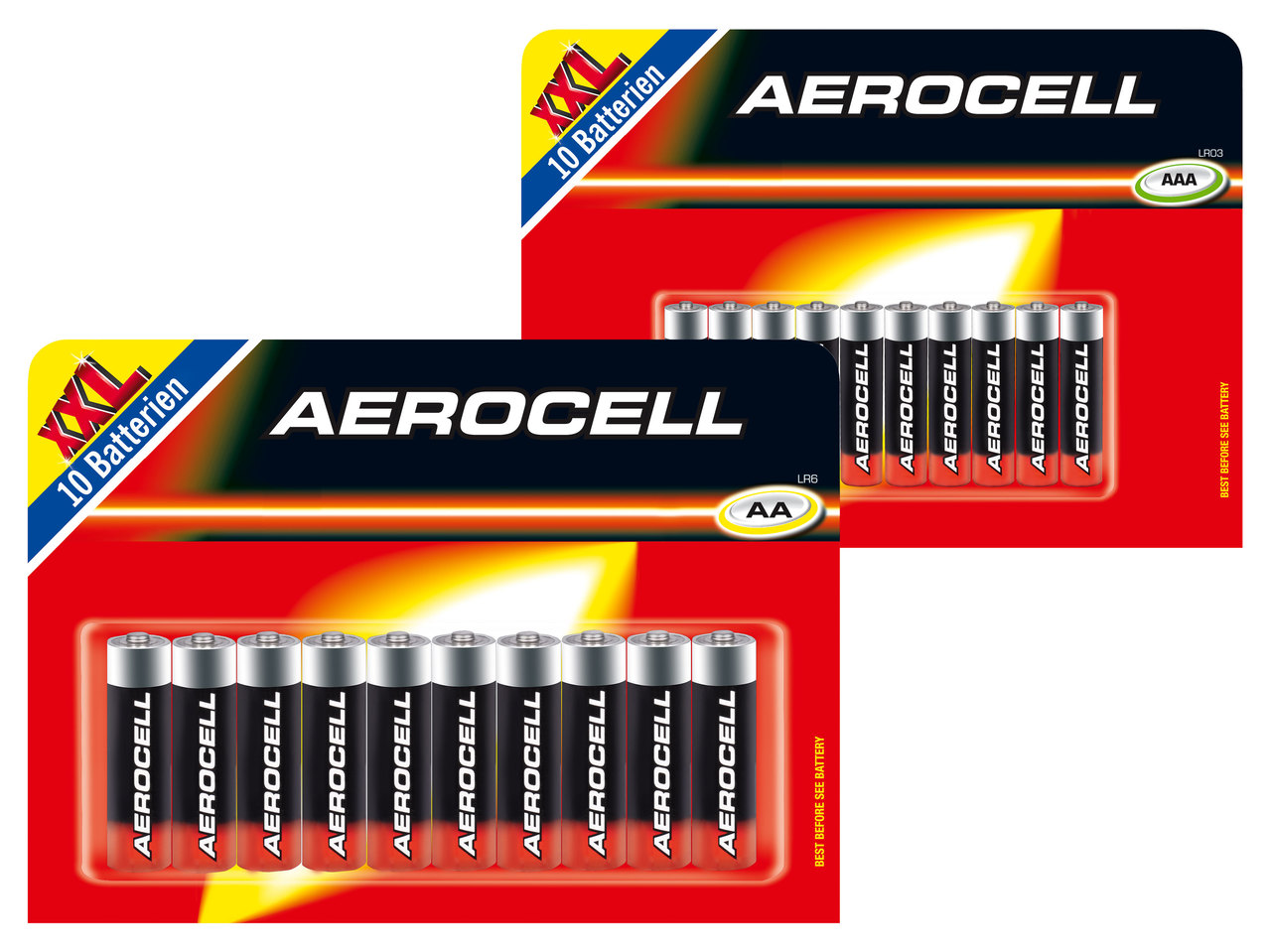 AEROCELL Batterien 8 + 2 gratis
