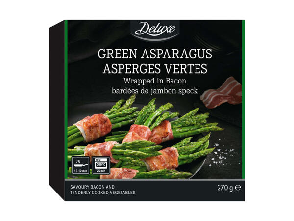 Asparagi verdi avvolti nella pancetta
