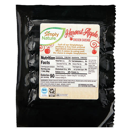 Organic Harvest Apple Chicken Sausage, 12 oz