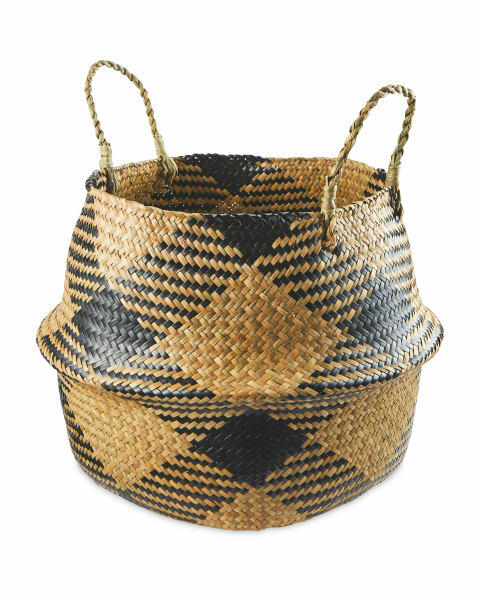 Black Seagrass Storage Basket