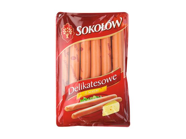 Sokolow Deluxe Pork Frankfurters with Cheese