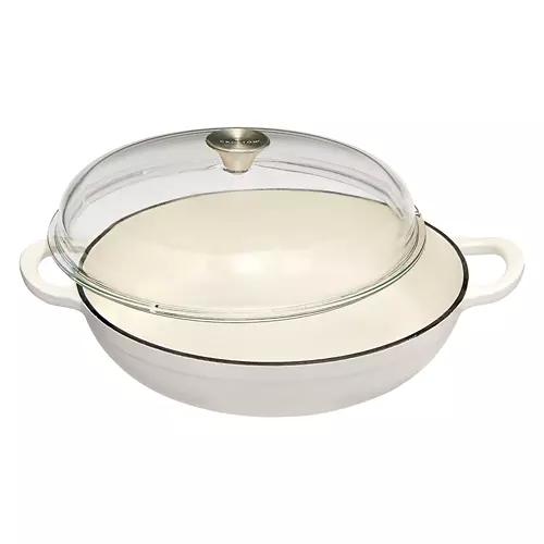 Cast Iron Braiser, White