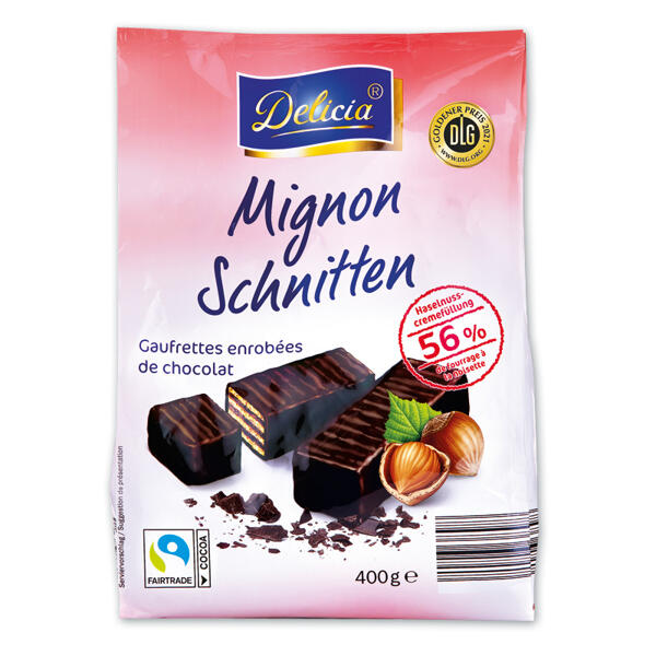 Mignon-/ Kakaocreme Schnitten