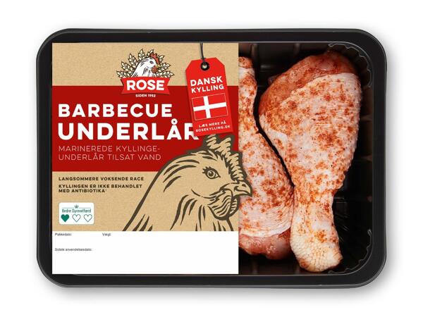 Dansk kylling i karry, BBQ-underlår eller -lårmix