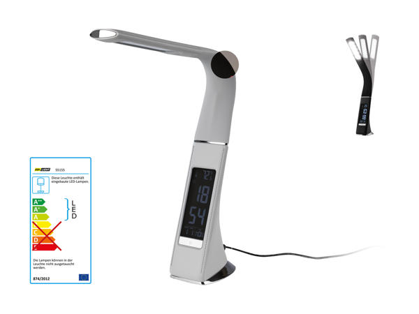 Lampada da tavolo LED con orologio integrato