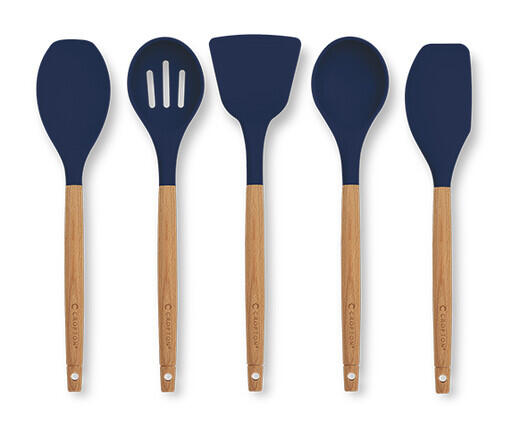 Crofton Wood & Silicone Utensil Set