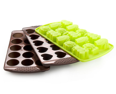 CROFTON Silikon-Mini-Backformen, 2-/3-teilig