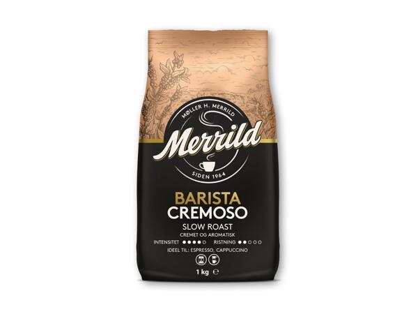 Merrild crema, espresso eller barista hele bønner