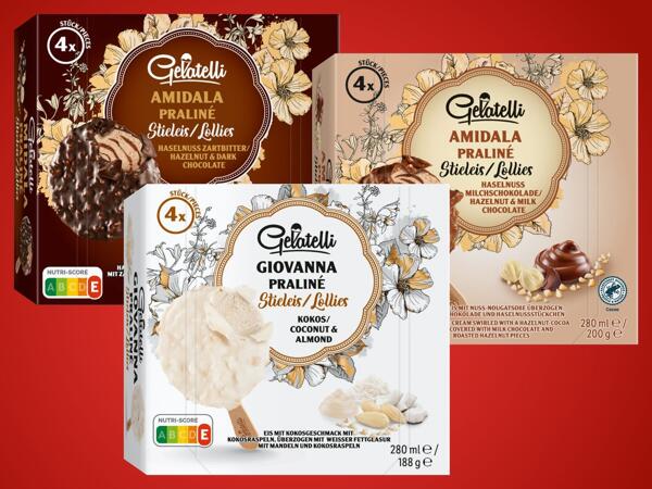 Runde Praline Stieleis