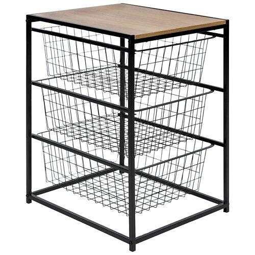 HOME CREATION Armadio metallico con 3 cassetti