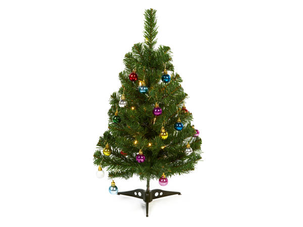 60cm Pre Lit Dressed Tree 20 Baubles 20 Lights