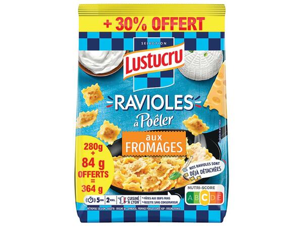 Lustucru Ravioles à poêler aux fromages