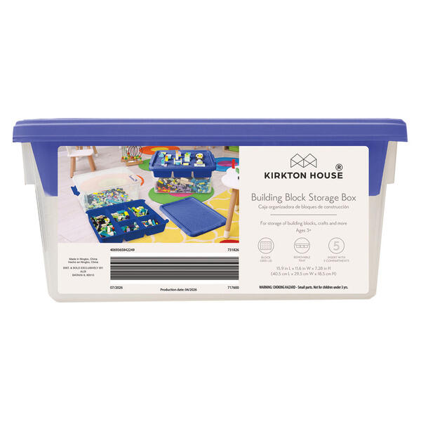 KIRKTON HOUSE Blue Building Blocks Storage Box