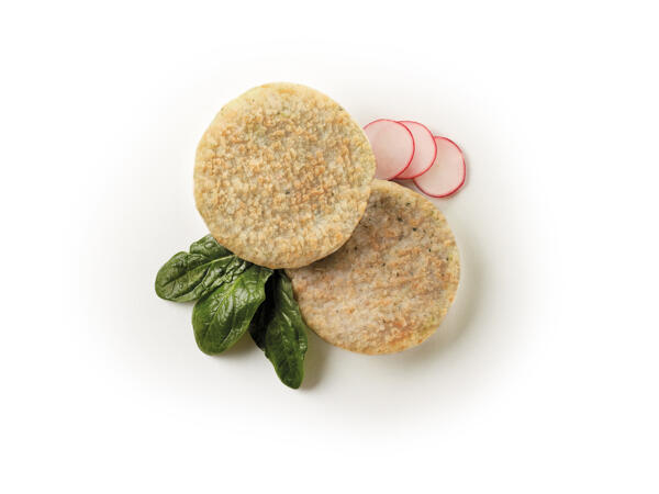 Breaded Cod Burger with Spinach