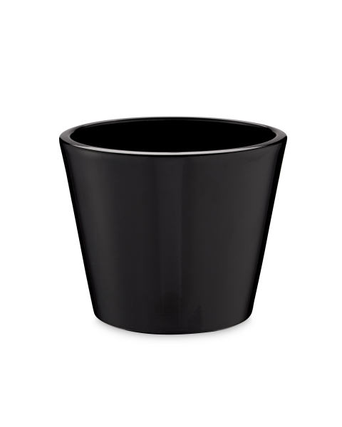 Black Cone-Shaped Ceramic Pot