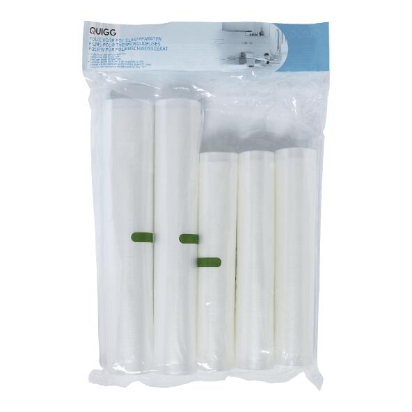 QUIGG(R) 				Film de rechange pour machine à emballer sous vide, 5 pcs