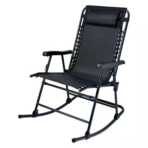 Folding Rocking Chair, Black