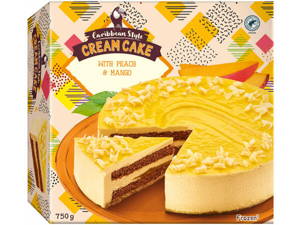 Gâteau mangue et pêche