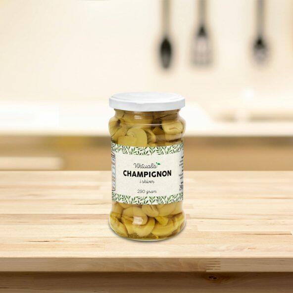 Champignon i skiver