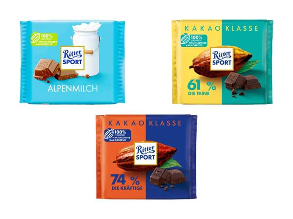 Variétés colorées Ritter Sport (uniquement en Suisse romande et alémanique)