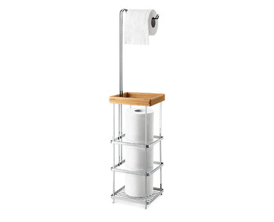 Easy Home Bamboo Toilet Paper Holder