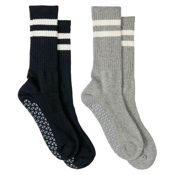 Crane Gripper Socks Crew Gray/Black