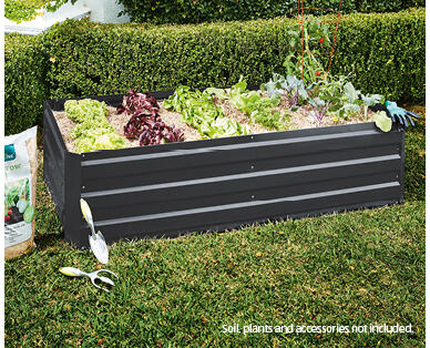 Large Metal Garden Bed – Charcoal