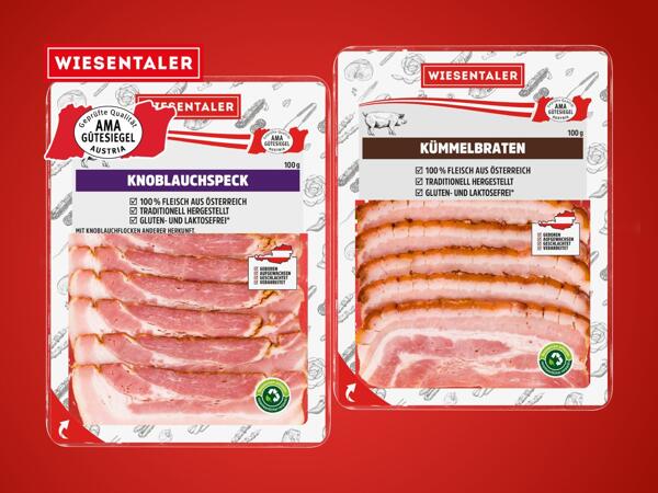 Kümmelbraten oder Knoblauchspeck