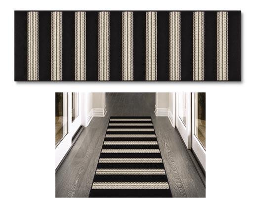 Huntington Home 
 2' x 6' Berber Stripe Utility Runner
