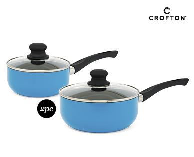 COLOURED SAUCEPAN SET 2PC