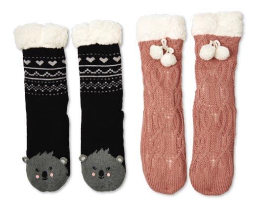Serra 
 Ladies' Chunky Knit Slipper Socks