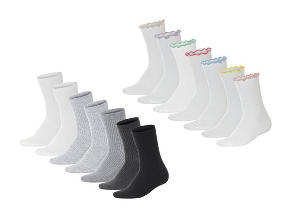 Chaussettes avec côtes, 7 paires