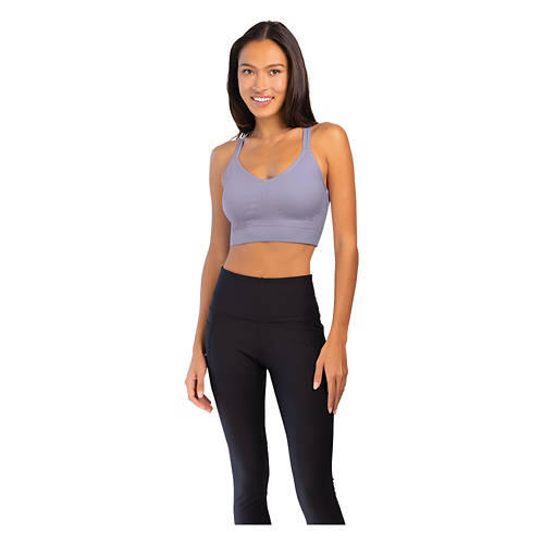2 Pack Seamless Comfort Bra - Green & Purple, XL