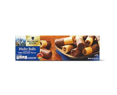Deutsche Küche Dark or Milk Chocolate Wafer Rolls