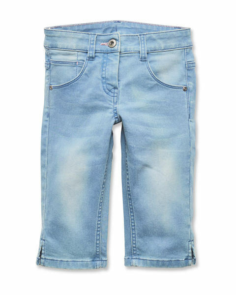 Girl's Blue Crop Trousers