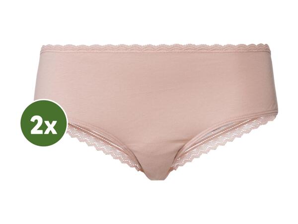 Ladies' Lace Trim Hipster Briefs