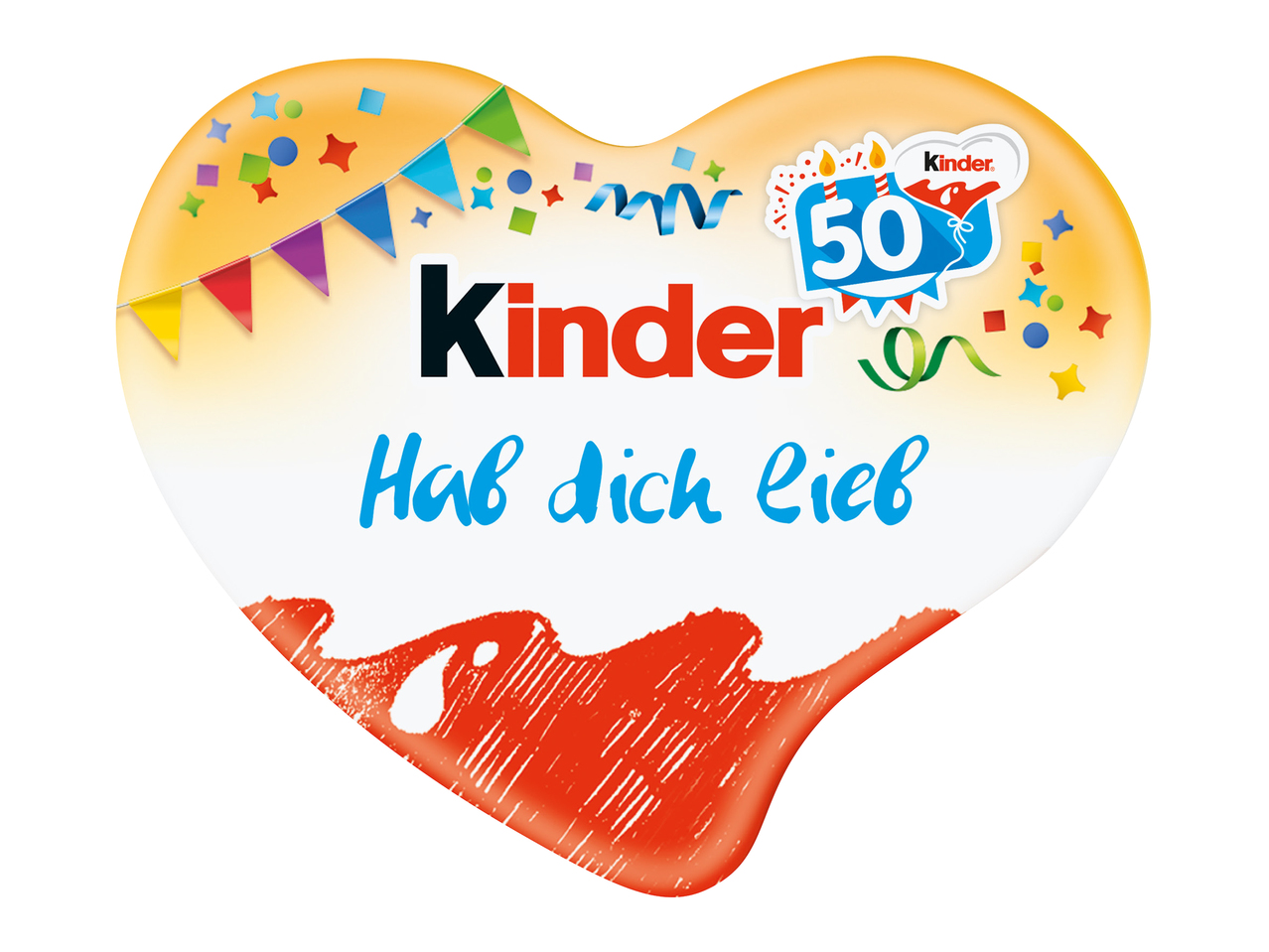 Chocolat Kinder Ferrero en forme de cœur