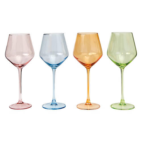 4 Pack Stemmed Wine Glasswear Set
