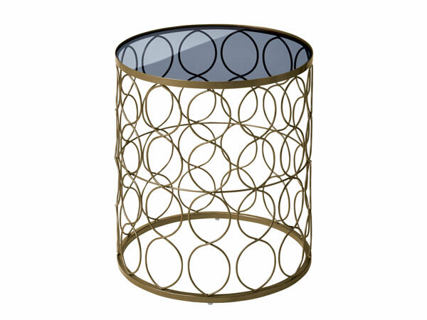 Side Table with Glass Top