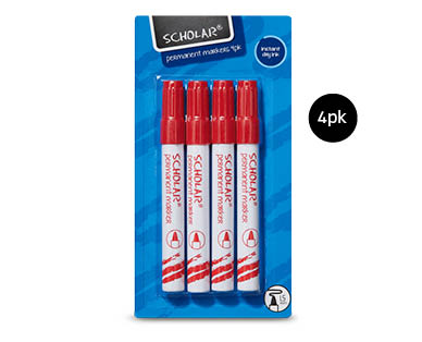 Permanent Markers 4pk