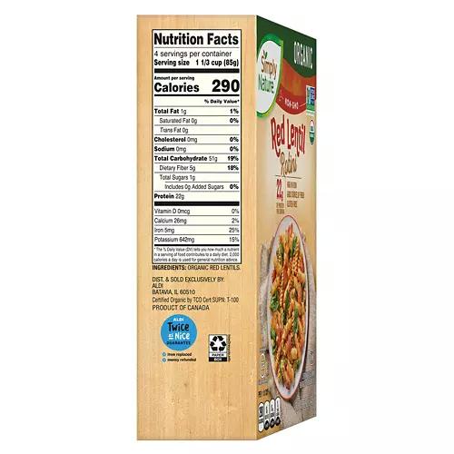 Organic Gluten Free Red Lentil Rotini Pasta, 12 oz