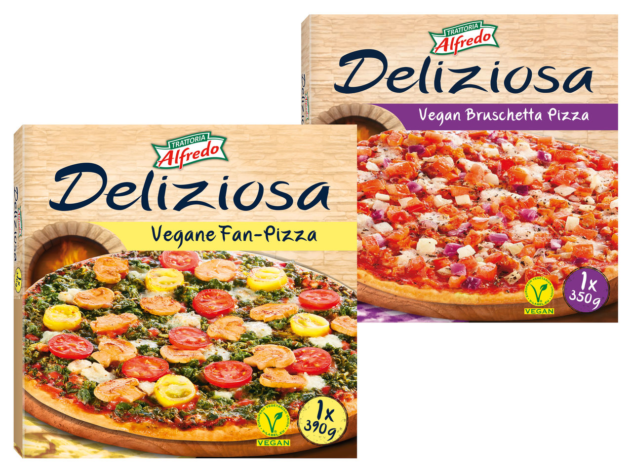TRATTORIA ALFREDO Vegane Steinofenpizza