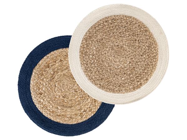 Underlägg av jute, 2-pack