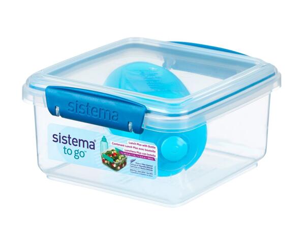 Lunch box, lunch box with bottle or bottles, 2 pieces
