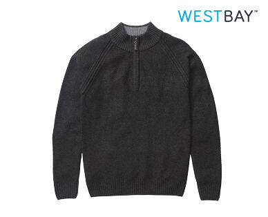 Men's Wool Blend Zip Jumper