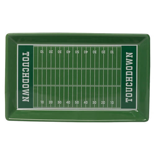Ceramic Football Bowls with Serving Tray