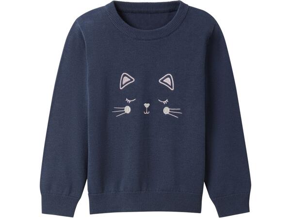 Girls' fine knit jumper