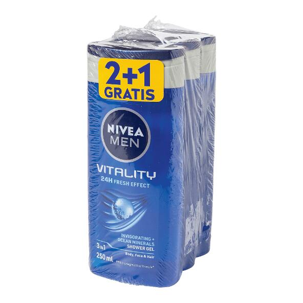 NIVEA(R) 				Duschgel für Herren, 3 St.