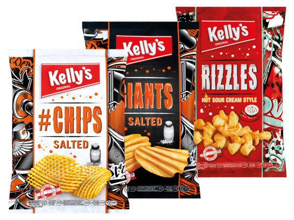 Kelly's Chips Hashtag, Riffles, Rizzles oder Giants Chips