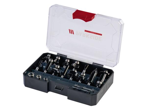 Router bit set, 15 pieces